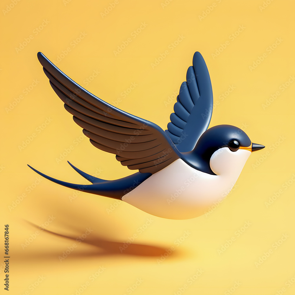 Poster there is a bird that is flying in the air generative ai