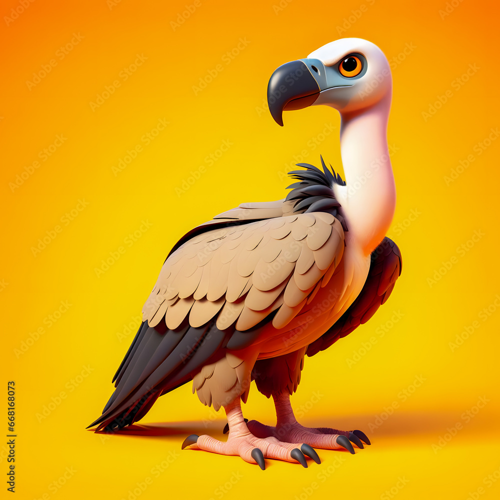 Poster a close up of a bird with a very large beak generative ai