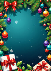 Christmas and New Year Promotion Flyer Template Background