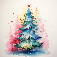 christmas tree with snowflakes