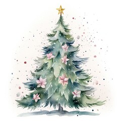 Obraz premium christmas tree with snow