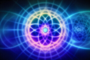 Naklejka premium Exploring the Depths of Spirituality and Quantum Consciousness. The Quantum Awakening. Generative AI