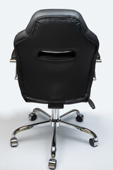 Black task leather task chair
