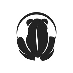 frog logo template Isolated. Brand Identity. Icon Abstract Vector graphic