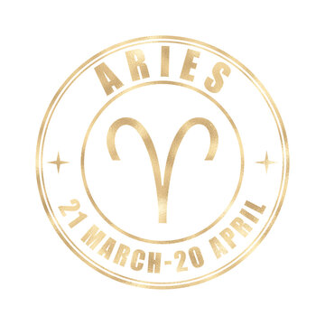 Aries Zodiak sign, logo, printable art for t-shirt, gold destressed texture logotype for web, mobile apps and ui. Astrology, zodiak , esoteric,  constellation logo for print Collection of symbols 