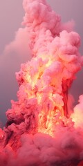Fototapeta premium A large plume of smoke rising into the sky. 