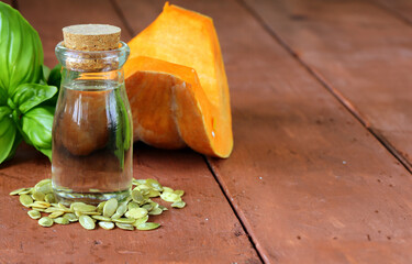 natural fresh organic pumpkin seed oil
