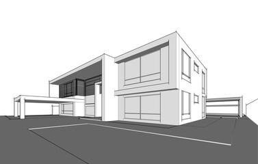 3d render of a house