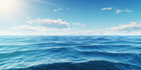 Fototapeta premium A peaceful and calming image of a large body of water with beautiful clouds in the sky. Perfect for adding a sense of tranquility and relaxation to any project.