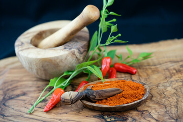 verschiedene Sorten von Chilli und Paprika
