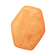 Crunchy Cracker Cookie as Dry Baked Flour Biscuit Vector Illustration