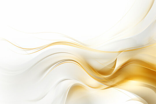 Elegant, Abstract, Gold and White Silky Background
