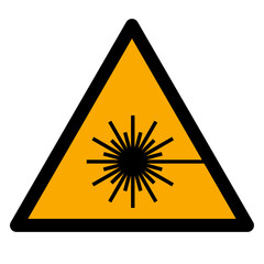 Vector graphic of ISO 7010 sign warning for laser beam