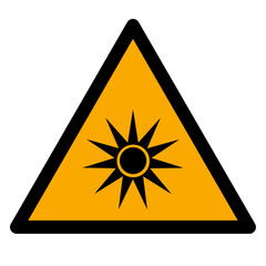 Vector graphic of ISO 7010 sign warning for optical radiation
