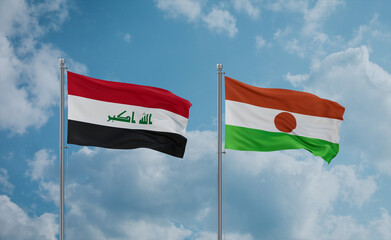 Niger national flags, country relationship concept