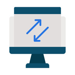Screen Sharing flat icon