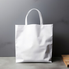 maquette de sac fourre-tout en tissu blanc vierge pour personnalisation