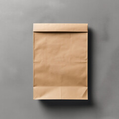 maquette de sac fourre-tout en papier craft vierge pour personnalisation - obrazy, fototapety, plakaty