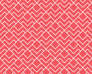 The geometric pattern with lines. Seamless vector background. White and pink texture. Graphic modern pattern. Simple lattice graphic design