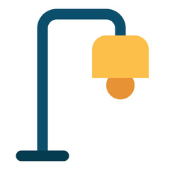 Floor lamp flat icon