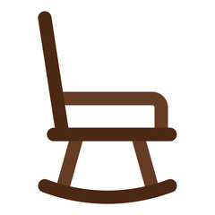 Rocking chair flat icon
