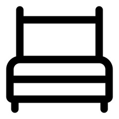 Double bed line icon