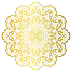 Golden mandala.Mandala de lujo .color dorado