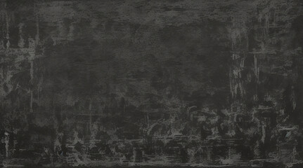 Fototapeta premium Black grungy, textured wall, covered in a variety of stains, drips, and smudges, Elegant black background, vintage distressed grunge texture and dark gray charcoal color paint