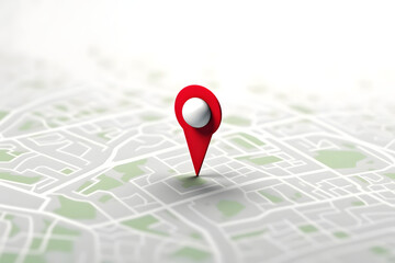 Obraz premium Realistic 3d cartoon of white location icon on white background, side angle