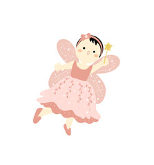 cute little fairy girl illustration