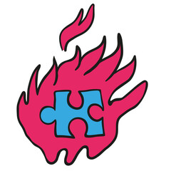 element in vector. subcultural object in flat style. icon template for print website app poster sticker. children teen icons series