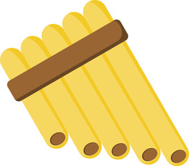 Traditional wooden flute icon