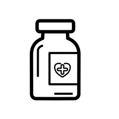 Medicine, medicine bottle, medicine - vector icon