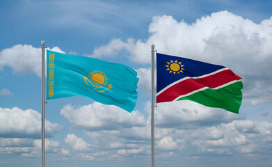 Namibia and Kazakhstan, country relationship concept