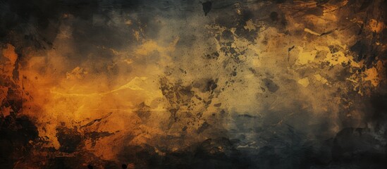 Abstract background with a color gradient spots and burnt effects or a creepy and eerie concept with a dirty and grungy texture - obrazy, fototapety, plakaty