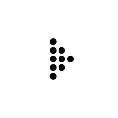 black arrow dot icon transparant backgorund flat design arrow direction symbol play symbol