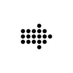 black arrow icon transparant backgorund flat design dot simple arrow right direction symbol