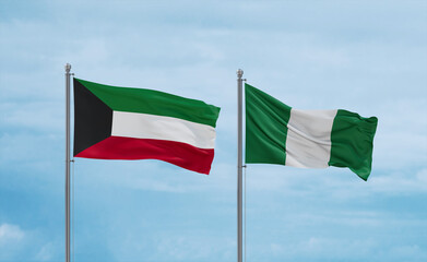 Nigeria national flags, country relationship concept