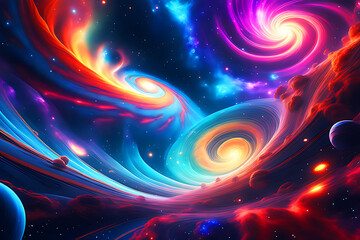 Astral Reverie Abstract Background of Cosmic Dreams and Mesmerizing Stars