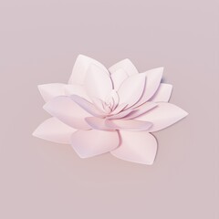 pink lotus flower , 3d render