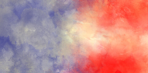 Naklejka premium Color splashing on paper with watercolor splashes, Beautiful and colorful soft watercolor background with multicolor texture grunge, Vector watercolor art background with watercolor splashes.