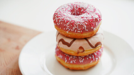 Donuts with sprinkles and icing