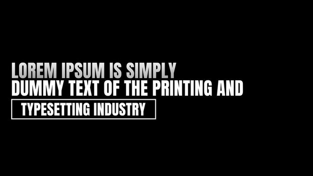 Modern Text Animation