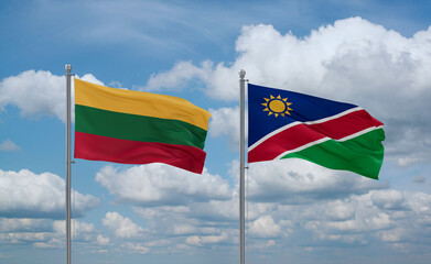 Namibia and Lithuania, country relationship concept