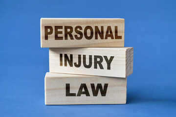 Personal Injury Law, text words typography written on wooden blocks, life and business