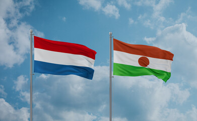 Niger national flags, country relationship concept