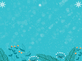 Fototapeta na wymiar Winter background botanical theme
