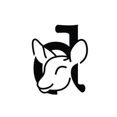 Deer Letter D Logo