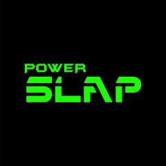 Power slap typography vector on black background.