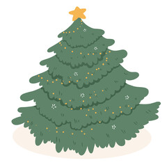 green christmas tree